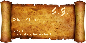 Odor Zita névjegykártya